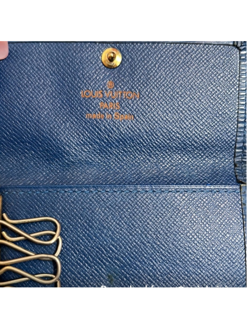 Louis Vuitton Blue Epi Leather Wallet & Key Holder Set with Box and Dustbag - Picture 12 of 14